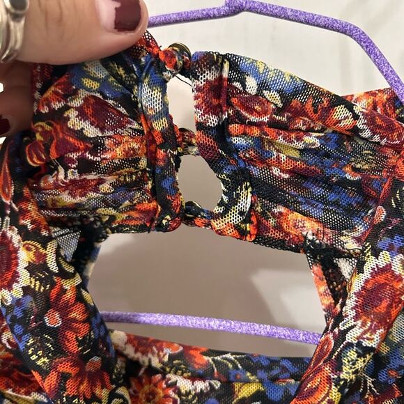 Free People Vibrant Floral High Neck Blouse - Picture 10 of 10